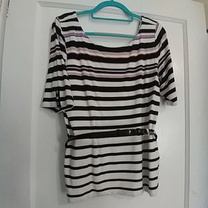 WHBM long blouse with belt